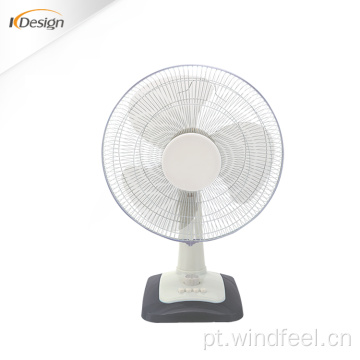 Ventilador de mesa elétrico personalizado Kaidi de 16 polegadas e baixo ruído Ventilador de mesa interno de 220v Ventiladores de mesa de pedestal de base quadrada branca com temporizador